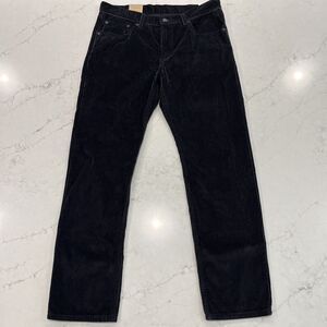 Levis NEW Corduroy Pants Womens 32 X‎ 30 Straight Leg Irregular Black Cotton
